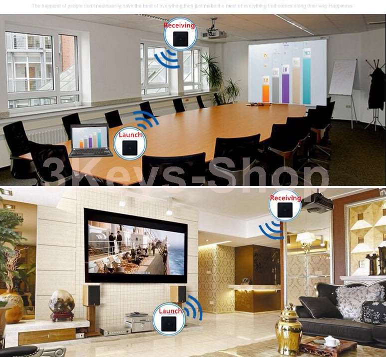 measy 5.8GHz Wireless Transmission System Wireless HDMI Extender Transmitter Receiver Video WiFi 100