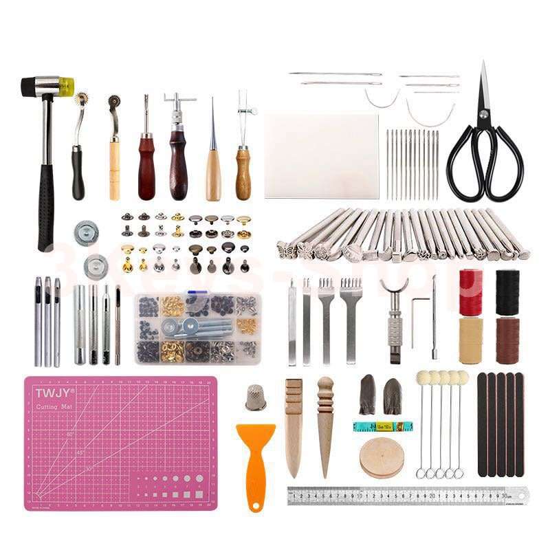 Leather hand tools 183 leather DIY kit, embossed/rivet leather tool kit