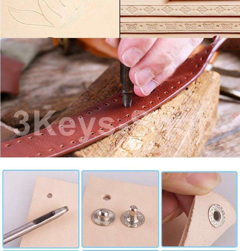 Leather hand tools 183 leather DIY kit, embossed/rivet leather tool kit
