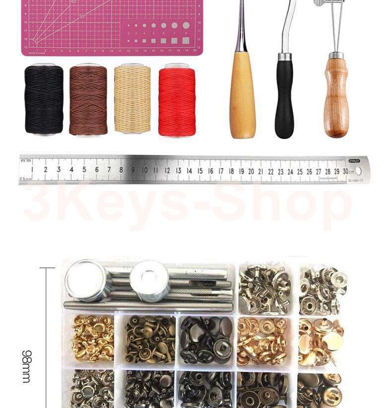 Leather hand tools 183 leather DIY kit, embossed/rivet leather tool kit
