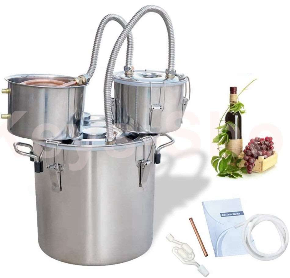5Gal Alcohol Distiller 304 Stainless steel Home Moonshine Water Distiller Wine Making Kit Home Brew