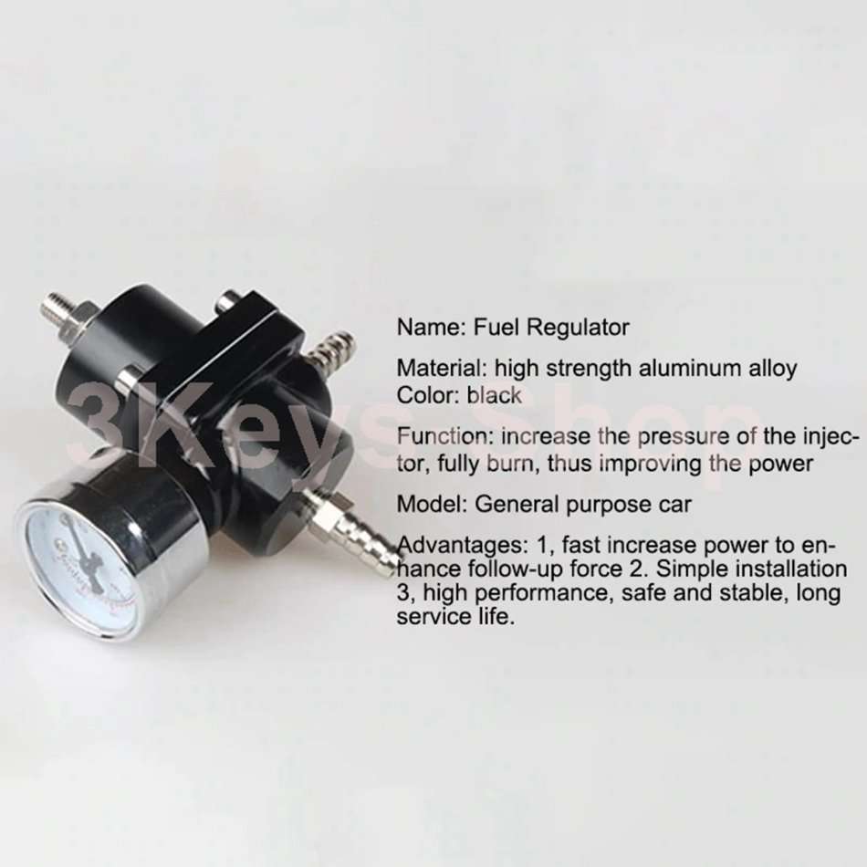 Auto Fuel Pressure Regulator With Gauge Adjustable Oil Pressure Regulator Stable Universal