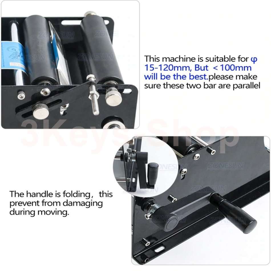 Manual Labeling Machine, Round Bottle Sticker Label Machine Labeler 30Times/Minute