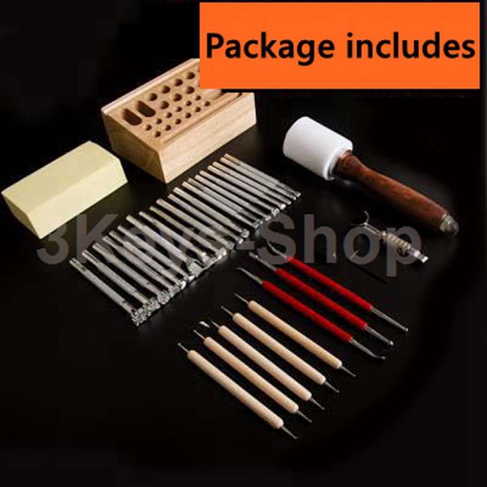 Leather engraved printing craft tool kit leather leather tool rack
