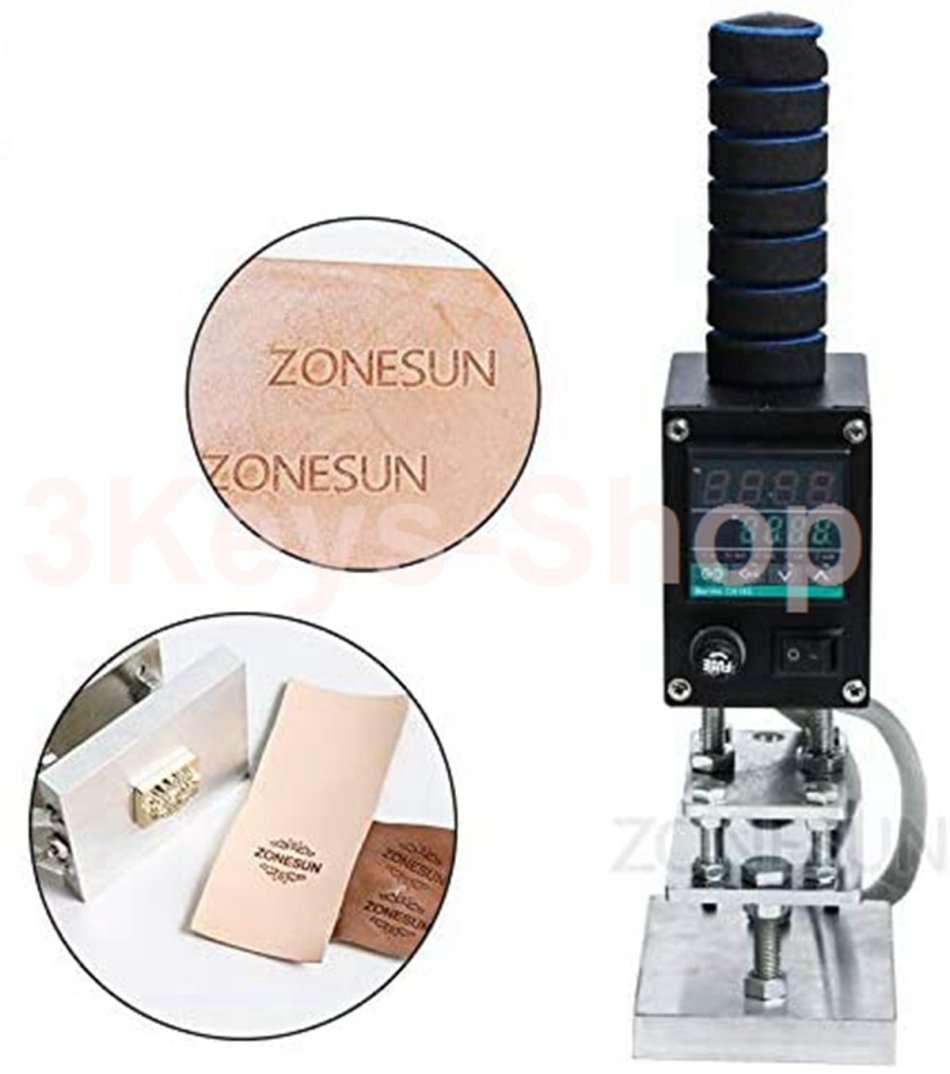 Handheld Hot Foil Stamping Heat Press Machine For Leather Skin Wood Paper Emboss Tool Custom Logo St