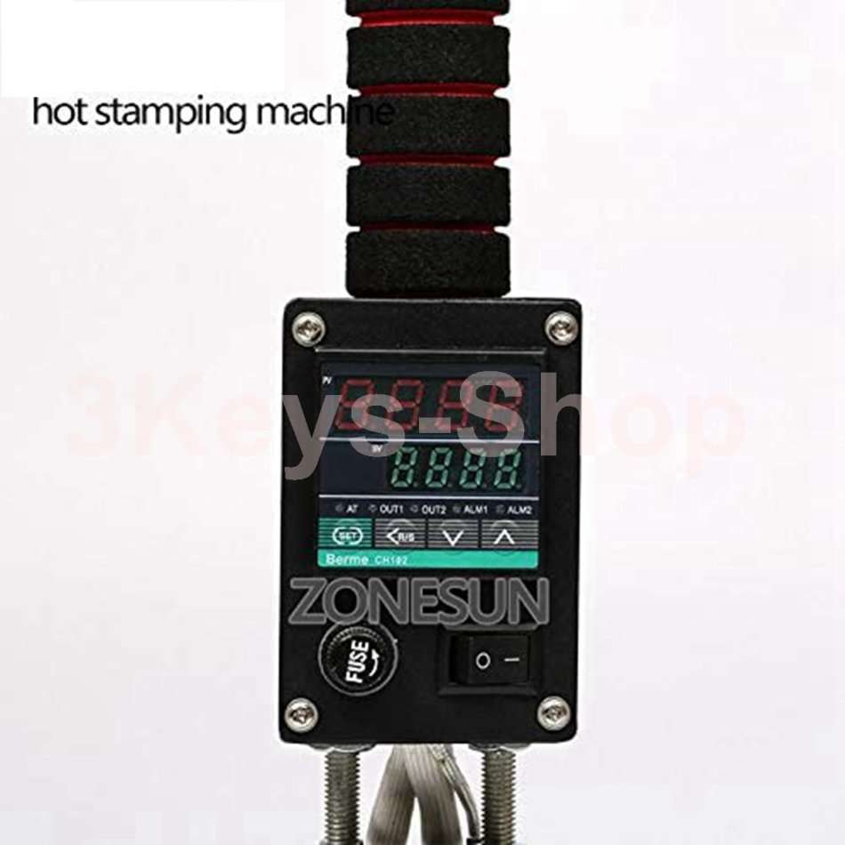 Handheld Hot Foil Stamping Heat Press Machine For Leather Skin Wood Paper Emboss Tool Custom Logo St