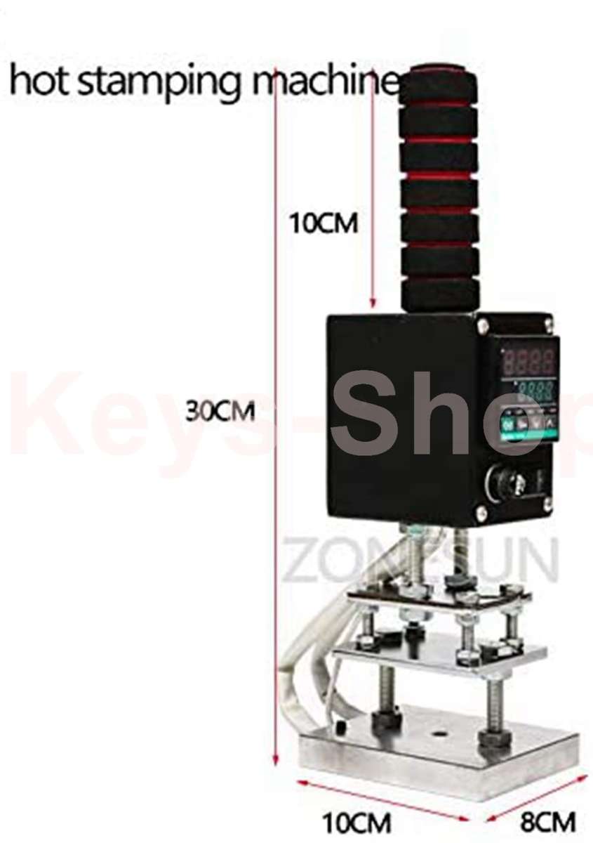 Handheld Hot Foil Stamping Heat Press Machine For Leather Skin Wood Paper Emboss Tool Custom Logo St