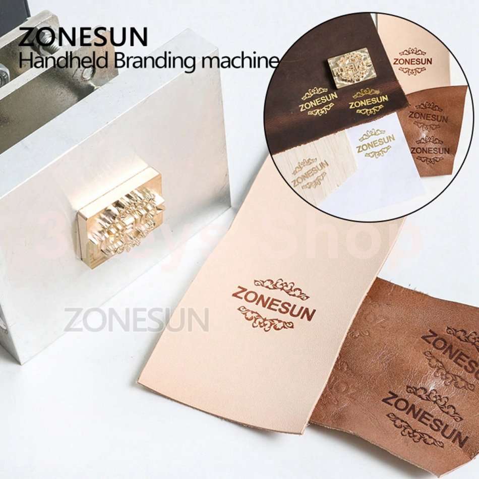 Handheld Hot Foil Stamping Heat Press Machine For Leather Skin Wood Paper Emboss Tool Custom Logo St