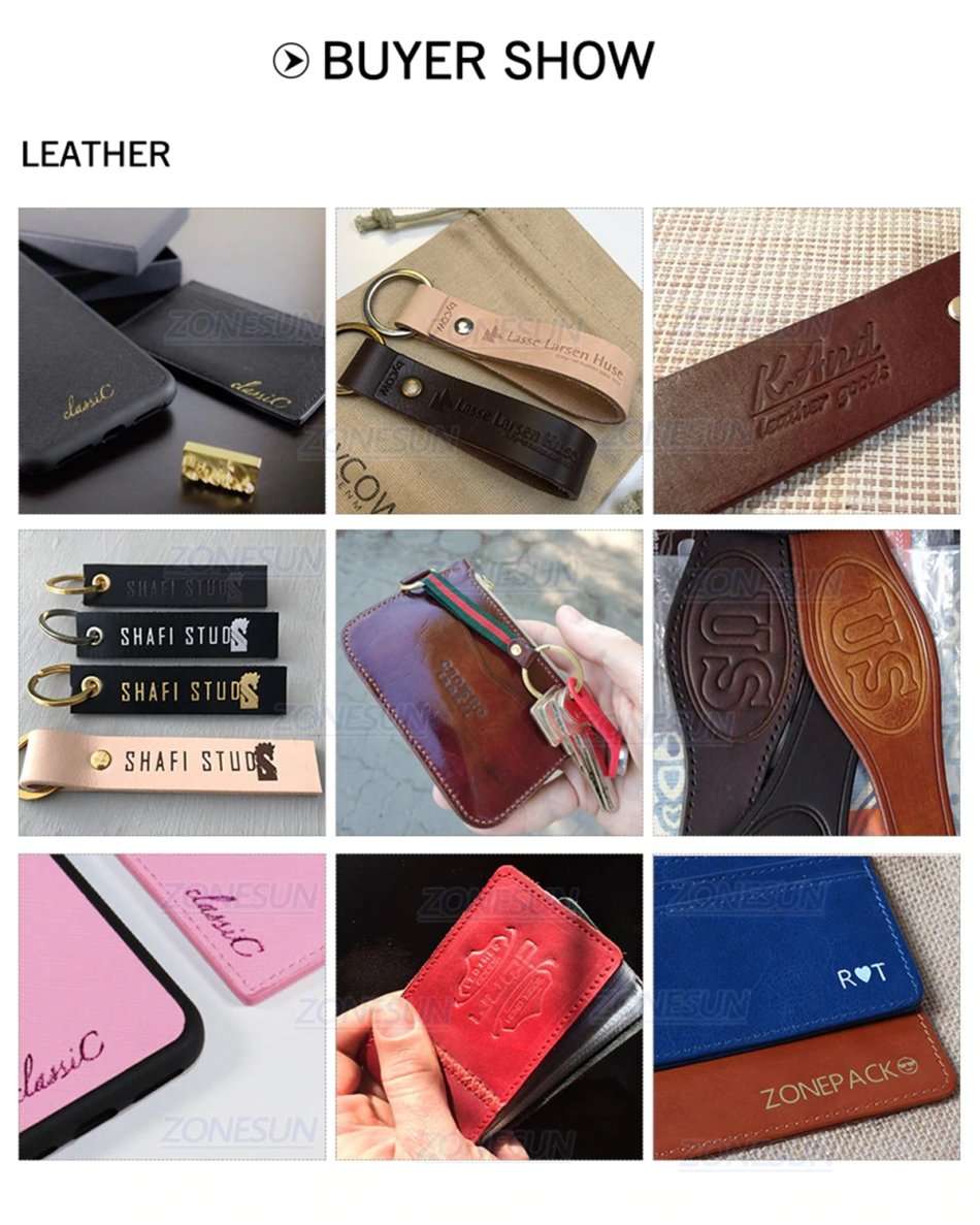 Handheld Hot Foil Stamping Heat Press Machine For Leather Skin Wood Paper Emboss Tool Custom Logo St