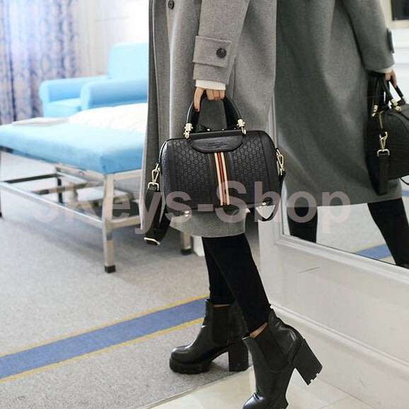 Vintage PU Leather Ladies HandBags Women Messenger Bags  Crossbody Shoulder Bag Boston Hand Bags