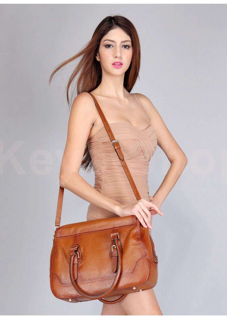 Women's Genuine Leather Purses and Handbags, Satchel Tote Shoulder Bag