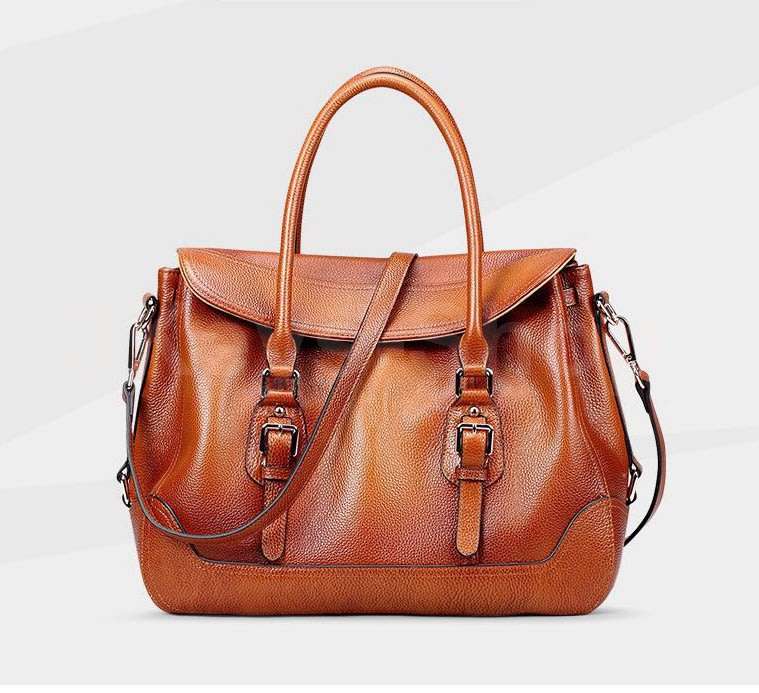 Women's Genuine Leather Purses and Handbags, Satchel Tote Shoulder Bag