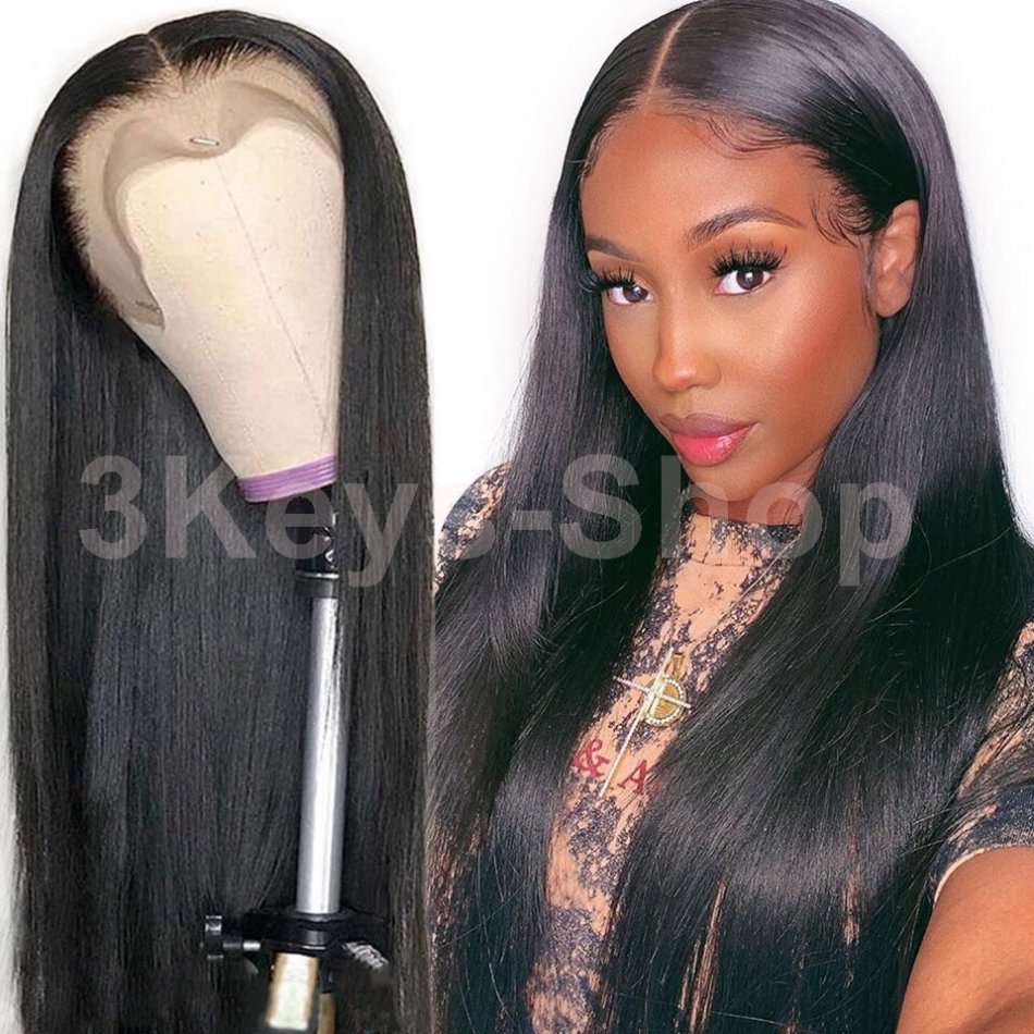 Straight Lace Front Wigs Human Hair (22 inch) Human Hair Wig with Baby Hair Pre Plucked Natural Hair