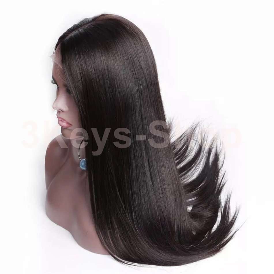 Straight Lace Front Wigs Human Hair (22 inch) Human Hair Wig with Baby Hair Pre Plucked Natural Hair