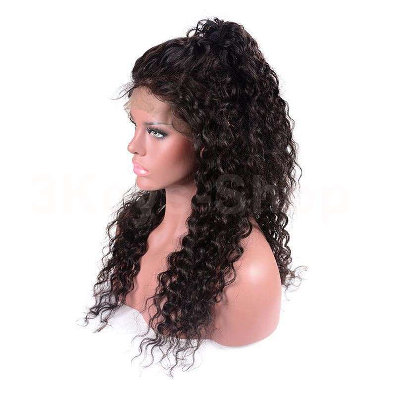 Human Hair Lace Front Wigs  130% Density 13x4 Brazilian Deep Wave Lace Front Wigs  (20")