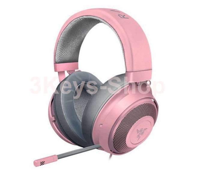 Razer Kraken Gaming Headset + Kitty Ears Bundle: Lightweight Aluminum Frame - Retractable Noise Canc