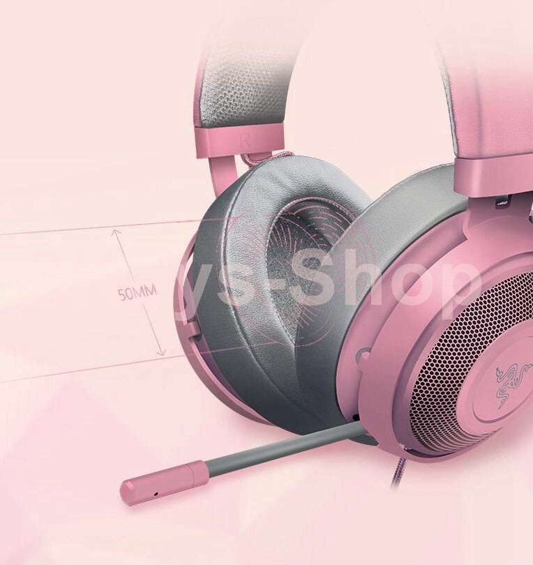 Razer Kraken Gaming Headset + Kitty Ears Bundle: Lightweight Aluminum Frame - Retractable Noise Canc