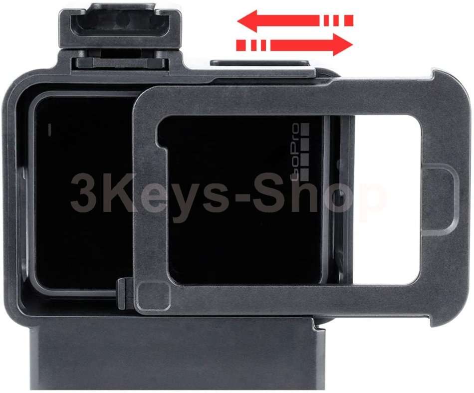 ULANZI V2 Housing Case Vlogging Frame with Microphone Cold Shoe Mount Compatible for GoPro Hero 7 6
