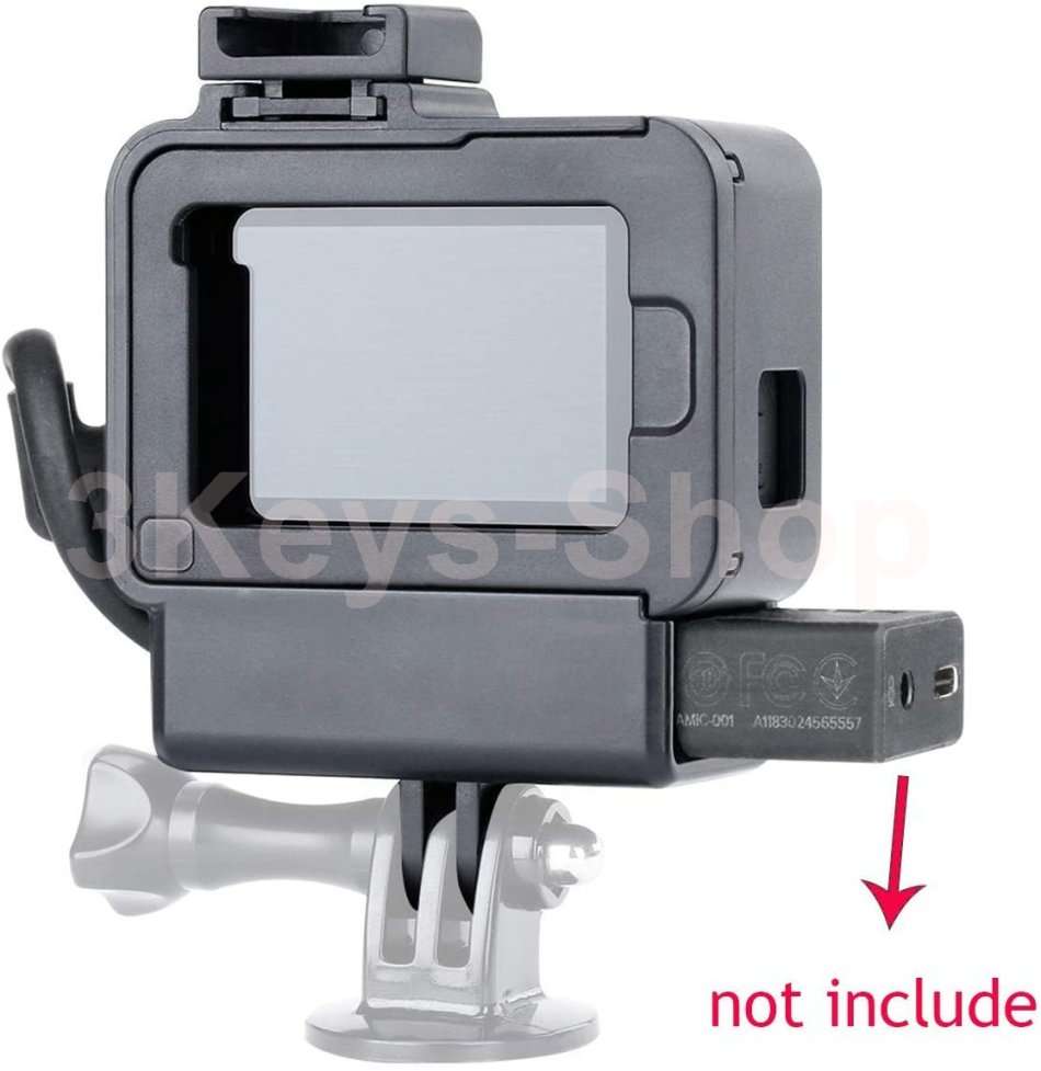 ULANZI V2 Housing Case Vlogging Frame with Microphone Cold Shoe Mount Compatible for GoPro Hero 7 6