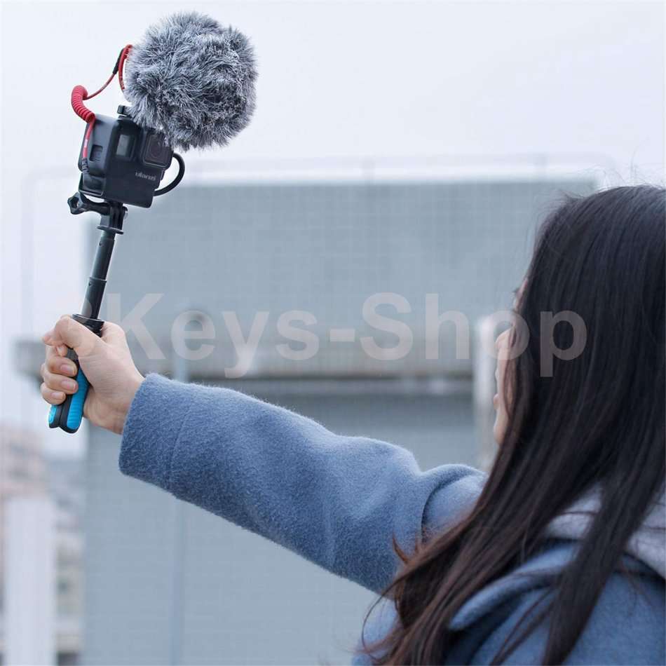 ULANZI V2 Housing Case Vlogging Frame with Microphone Cold Shoe Mount Compatible for GoPro Hero 7 6