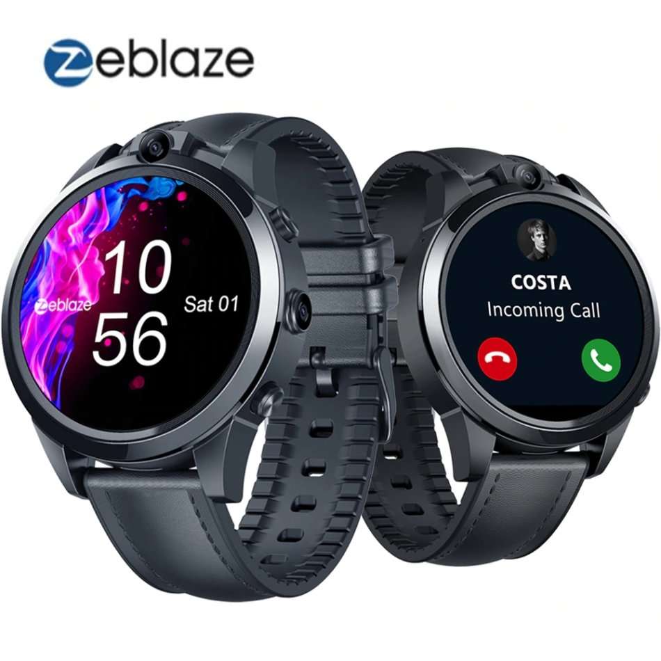Zeblaze THOR 5 PRO SmartWatch 4G LTE 3GB+32GB Dual Camera Face Unlock Ceramic Bezel Quad Core Sport
