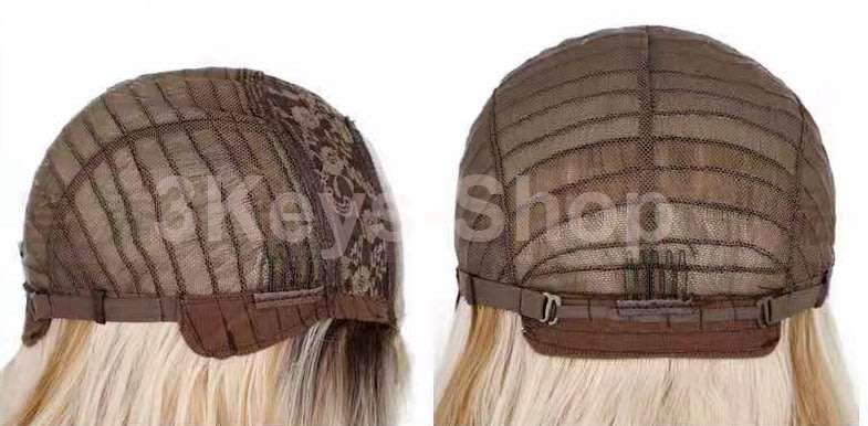 Long Blonde Curly Wavy Wigs Middle Part Ombre Blonde Natural Looking Long Thick Wavy Wig