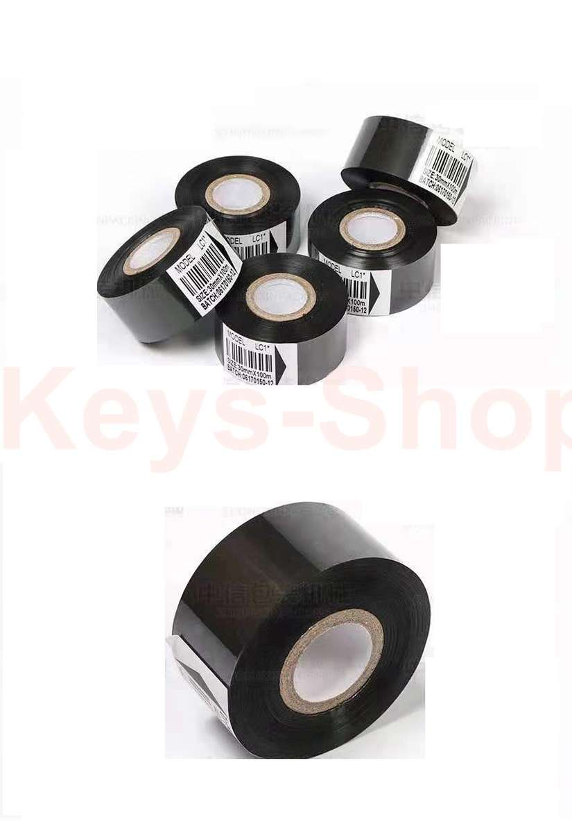 10 Rolls Hot Stamp Ribbon Thermal Transfer Ribbon 30mm x 100m for Date Coder Hot Stamp Printer HP-2