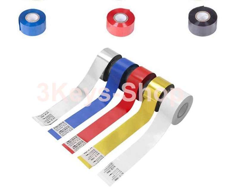 10 Rolls Hot Stamp Ribbon Thermal Transfer Ribbon 30mm x 100m for Date Coder Hot Stamp Printer HP-2
