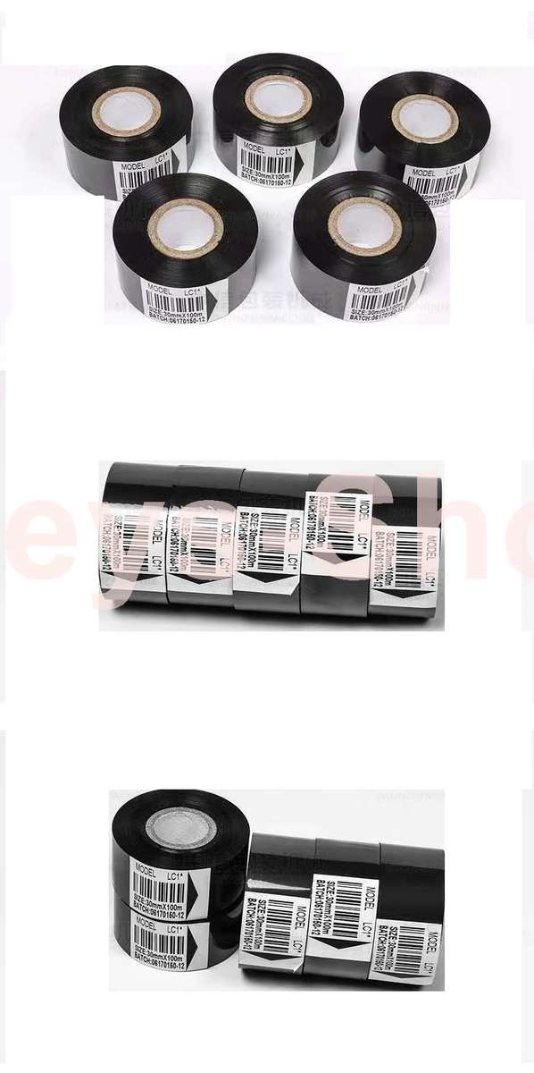 10 Rolls Hot Stamp Ribbon Thermal Transfer Ribbon 30mm x 100m for Date Coder Hot Stamp Printer HP-2