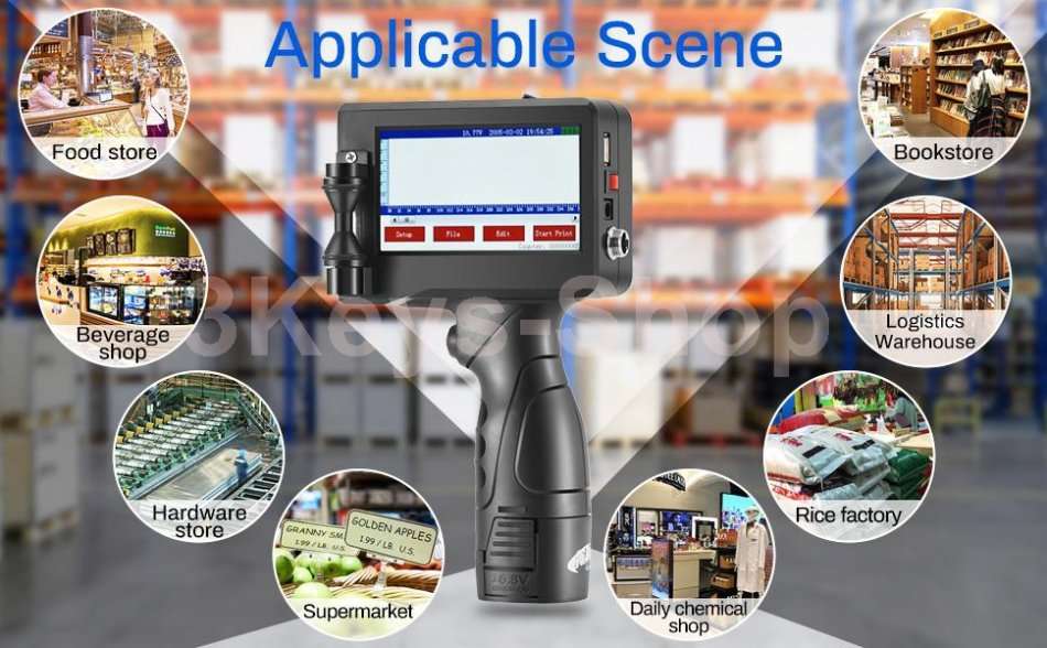 Portable Handheld Intelligent Inkjet Printer &Quick-Drying Inkjet for Barcode/Label/Logo/Code/Variab