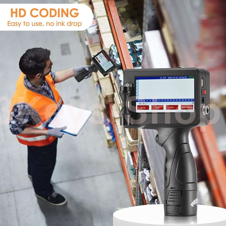 Portable Handheld Intelligent Inkjet Printer &Quick-Drying Inkjet for Barcode/Label/Logo/Code/Variab