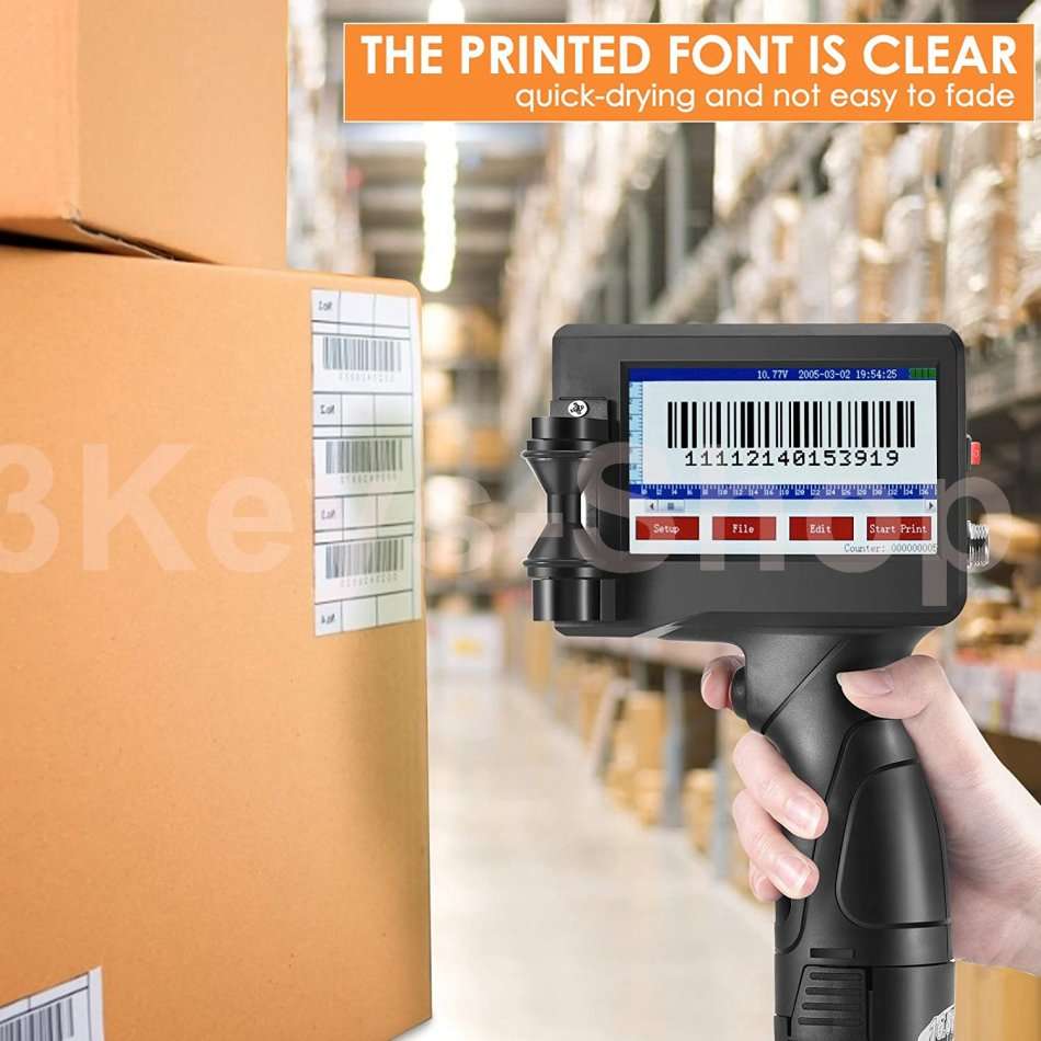 Portable Handheld Intelligent Inkjet Printer &Quick-Drying Inkjet for Barcode/Label/Logo/Code/Variab