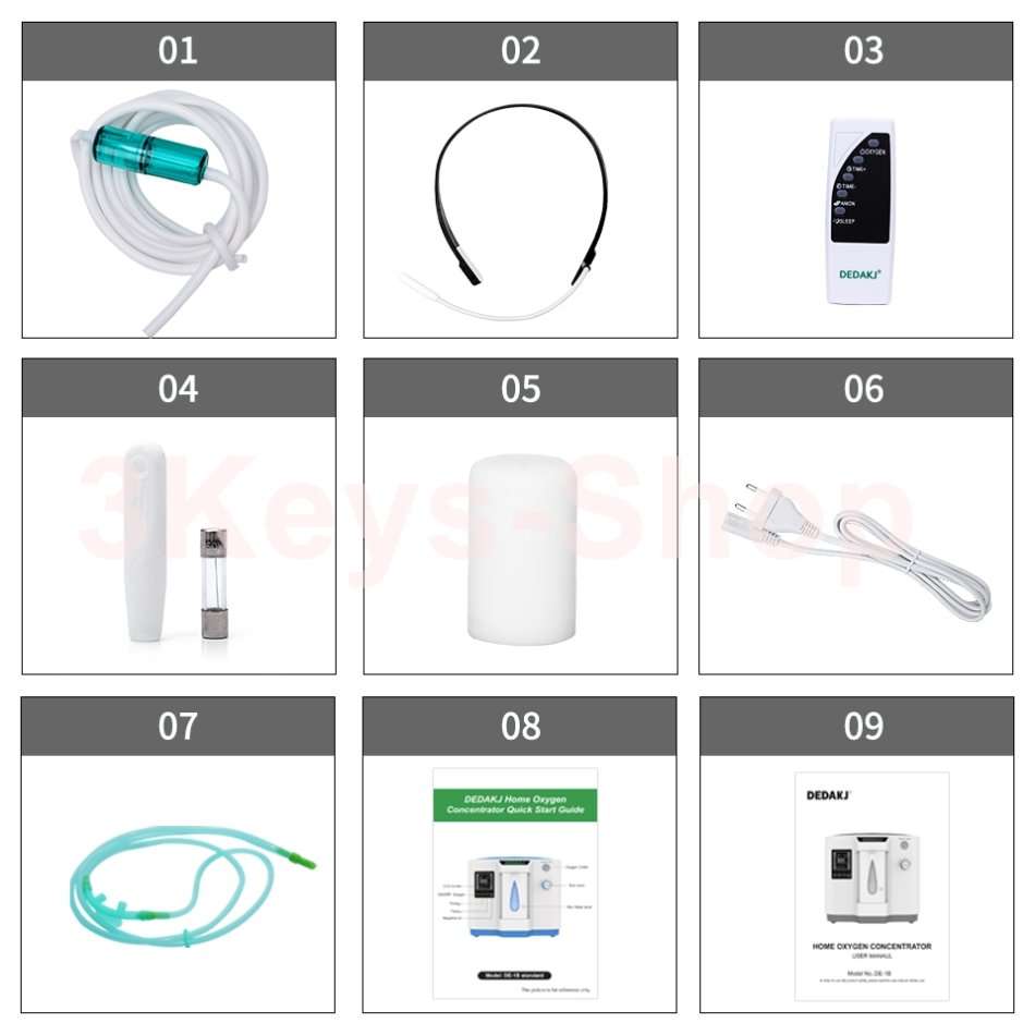 DEDAKJ Oxygene Concentrator Home Care Oxygene Machine 7L Portable Oxygen Concentrator HD LED Disp