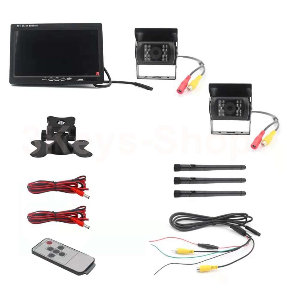 Wireless Car Backup Camera and Monitor Kit, Waterproof Night Vision Wireless Rear View Camera 7 Inch