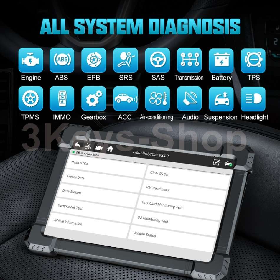 ANCEL X7 Professional OBD2 Scanner TPMS DPF EPB Oil Full System Print Report Engine Scan OBD 2 Car T