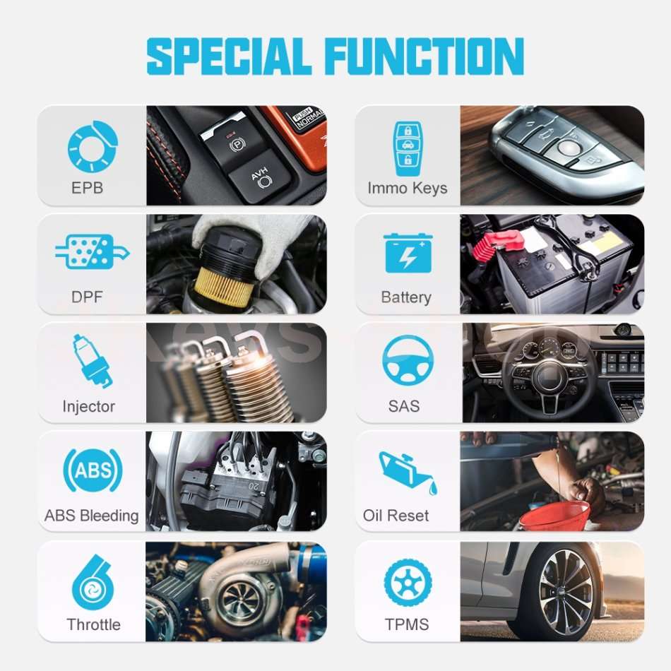ANCEL X7 Professional OBD2 Scanner TPMS DPF EPB Oil Full System Print Report Engine Scan OBD 2 Car T