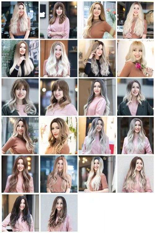 Blonde Long Curly Hair Wig Long Blonde Wigs for Women Synthetic Curly Hair with Dark Roots Middle Pa