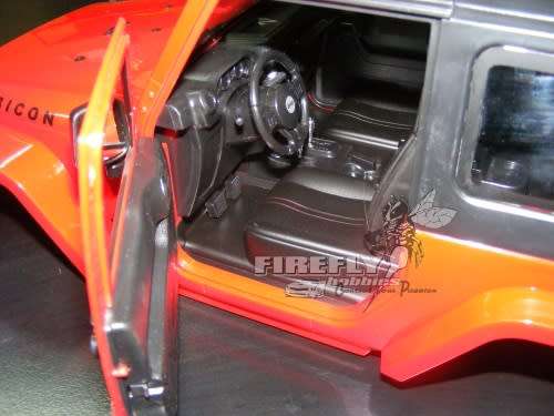 JEEP RUBICON HARD BODY w/INTERIOR DETAIL 1/10 - RED