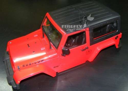 JEEP RUBICON HARD BODY w/INTERIOR DETAIL 1/10 - RED