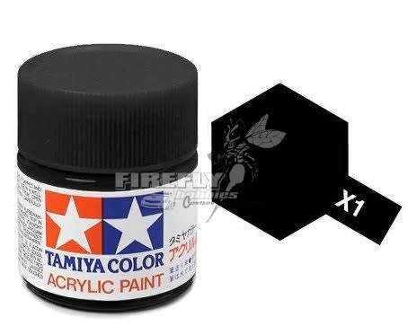 TAMIYA - X-1 BLACK ACRYLIC 23ml #81001
