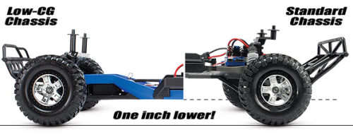 TRAXXAS - CHASSIS CONVERSION KIT, LOW CG (SLASH) - BLUE #5830