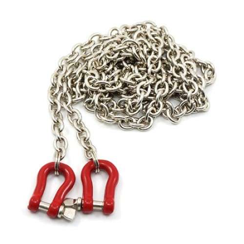 YEAH RACING - STEEL WIRE ROPE 96cm w/TOW SHACKLES #YA-0385