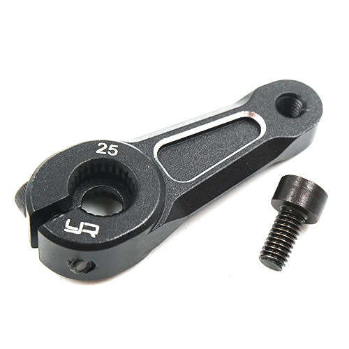 YEAH RACING - 1/10 R/C CRAWLER ACC. - ALUMINUM 23T/25T SERVO HORN FOR TRX-4 - BLACK #TRX4-004BK