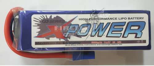 X-POWER - X-POWER 5000mAh 14.8V 45C 3S LIPO w/EC5 CONNECTOR
