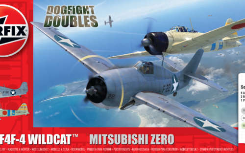 AIRFIX - 1:72 DOGFIGHT DOUBLES - GRUMMAN F-4F4 WILDCAT and MITSIBISHI ZERO #A50184