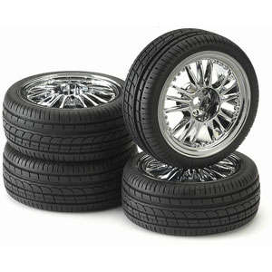 ANSMANN RACING TIRE & RIM SET "SAI" CHROME