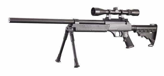 AIRSOFT WELL MB06D APS SR-2 Sniper Airsoft Rifle w/Scope, Bi-pod