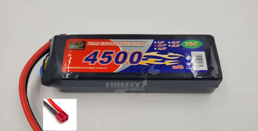 EnrichPower  11.1V 4500mAh 35C LiPo Battery with Deans Connector