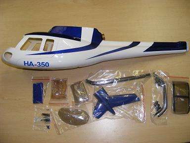 ON SPECIAL - AS350 Eurocopter Scale Fuselage 450 size (Blue)