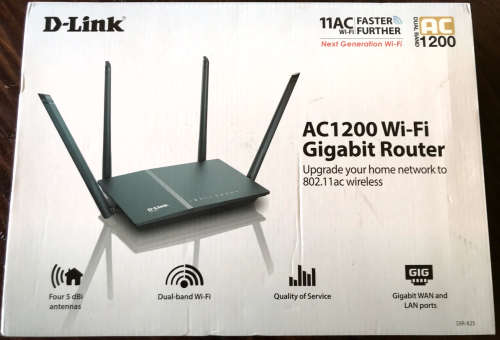 D-Link AC1200 Wi-Fi Gigabit router (new and unused)